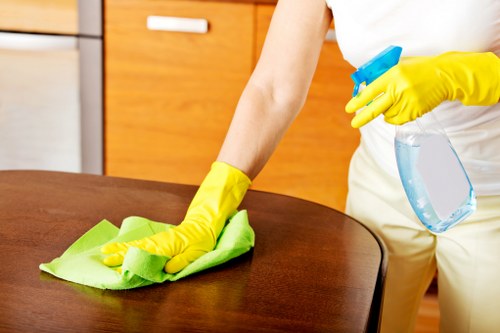 Local carpet cleaning team working in a busy Westhampstead business premises