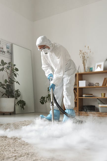 Close-up of a vacuum cleaner with a transparent dust container, mounted on a dark plastic base with four small wheels, positioned on a pink carpeted floor in a room with white walls and a wooden skirt